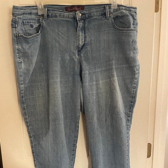 Gloria Vanderbilt Amanda Blue Denim Jeans Size 22 - Picture 12 of 13